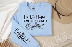 Faith Hope Love The Trinity Sleeve SVG, Christian SVG Design Product Image 2