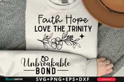 Faith Hope Love The Trinity Sleeve SVG, Christian SVG Design Product Image 1