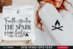 Faith Ignites The Spark Sleeve SVG, Christian SVG Design Product Image 1
