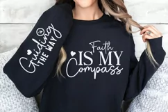 Faith Is My Compass Sleeve SVG, Christian SVG Design Product Image 1
