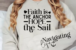 Faith Is The Anchor Hope Sleeve SVG, Christian SVG Design Product Image 2