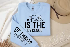 Faith Is The Evidence Sleeve SVG, Christian SVG Design Product Image 2