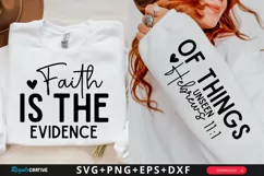 Faith Is The Evidence Sleeve SVG, Christian SVG Design Product Image 1