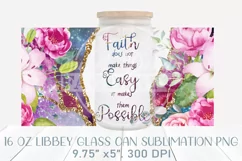 Religious 16 oz libbey glass can, bible verse tumbler png Product Image 2