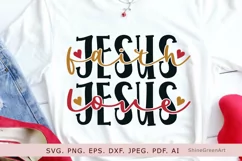 Faith Love Valentines Day Jesus SVG Design