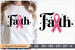 Faith SVG | Breast Cancer Awareness SVG Product Image 1