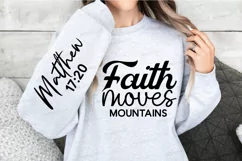 Faith Moves Mountains Sleeve SVG, Christian SVG Design Product Image 2