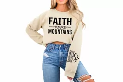 Faith Moves Mountains Sleeve SVG, God SVG Design, Faith SVG Product Image 2