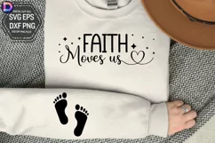 Faith Moves Us Sleeve SVG, Christian Sleeve SVG Product Image 1