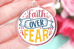 Faith over fear SVG, Keychain SVG Product Image 1