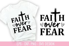 Faith over fear SVG - Christian Quotes SVG Design Product Image 1