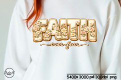 Faith over fear Christian png shirts designs Product Image 1