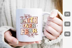 Faith Over Fear PNG Sublimation Design