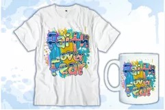 Faith Over Fear quotes svg, sublimation t shirt designs Product Image 2
