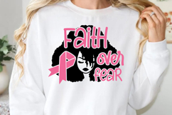 Faith over fear SVG, Cancer Awareness SVG Product Image 1
