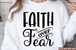 Faith over fear SVG, Positive SVG Product Image 1
