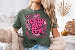 Faith Over Fear Breast Cancer Christian PNG Product Image 2