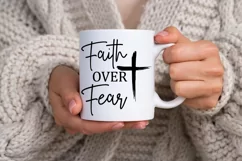 Faith Over Fear SVG, Christian SVG Design Product Image 3