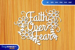 Faith Over Fear Papercut SVG Product Image 1