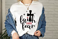 Faith Over Fear SVG | Religious Easter SVG | Inspirational Product Image 5