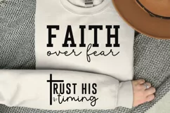 Faith Over Fear Sleeve SVG, Christian SVG Design Product Image 3