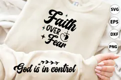 Faith Over Fear Sleeve SVG, Inspirational SVG Product Image 1