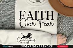 Faith Over Fear Sleeve SVG, Christian SVG Design Product Image 1