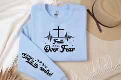 Faith Over Fear Sleeve SVG, Christian Sleeve SVG Product Image 2