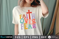 Faith Over Fear SVG ,Christmas SVG Design Product Image 1
