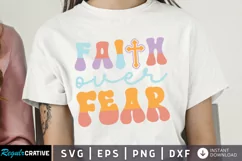Faith Over Fear SVG, Christian SVG Design Product Image 1