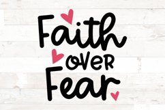 Faith over Fear | Positive Affirmation Quote svg Product Image 1