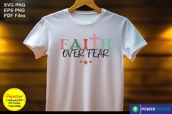 Faith Over Fear SVG PNG, Christian Bible Verse Motivation Product Image 4