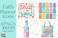 Christian Clipart PNG, Faith Icons for Devotional Art Product Image 1