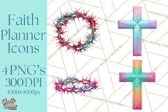 Christian Clipart PNG, Faith Icons for Devotional Art Product Image 1