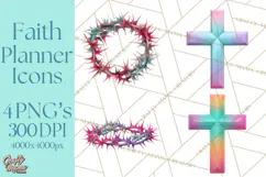 Christian Clipart PNG, Faith Icons for Devotional Art Product Image 1