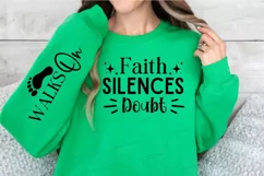 Faith Silences Doubt Sleeve SVG, Christian SVG Design Product Image 3