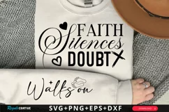 Faith Silences Doubt Sleeve SVG, Christian SVG Design Product Image 1