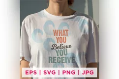 WHAT YOU Believe YOU RECEIVE Faith Quote Stickers Product Image 2