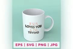 JESUS LOVES YOU & PM TRYING Faith Quote Stickers Product Image 1