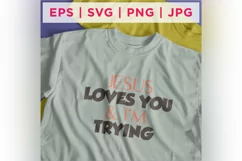 JESUS LOVES YOU & PM TRYING Faith Quote Stickers Product Image 2