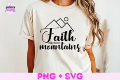 Faith Can Move Mountains Svg, Bible Quote SVG Product Image 9