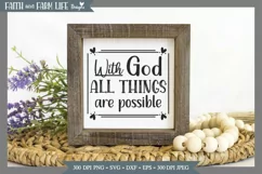 With God all things are possible | Christian SVG Product Image 4