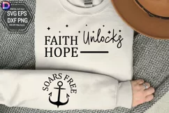 Faith Unlocks Hope Sleeve SVG, Christian Sleeve SVG Product Image 1