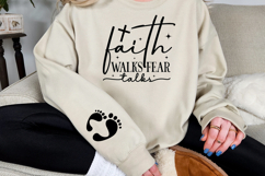 Faith walks fear talks Sleeve SVG Product Image 3