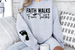 Faith walks fear talks Sleeve SVG Product Image 2