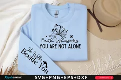 Faith Whispers You Are Sleeve SVG, Christian SVG Design Product Image 1