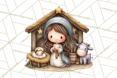 Nativity Scene PNG Clipart, Christian Christmas Art Product Image 3