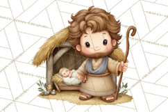 Nativity Scene PNG Clipart, Christian Christmas Art Product Image 5