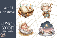 Nativity Scene PNG Clipart, Christian Christmas Art Product Image 1
