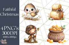 Nativity Scene PNG Clipart, Christian Christmas Art Product Image 1